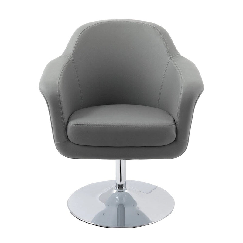 Fauteuil d'appoint moderne en cuir reconstitué