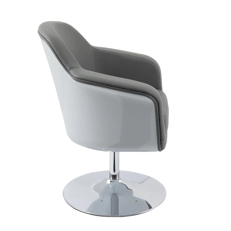 Fauteuil d'appoint moderne en cuir reconstitué