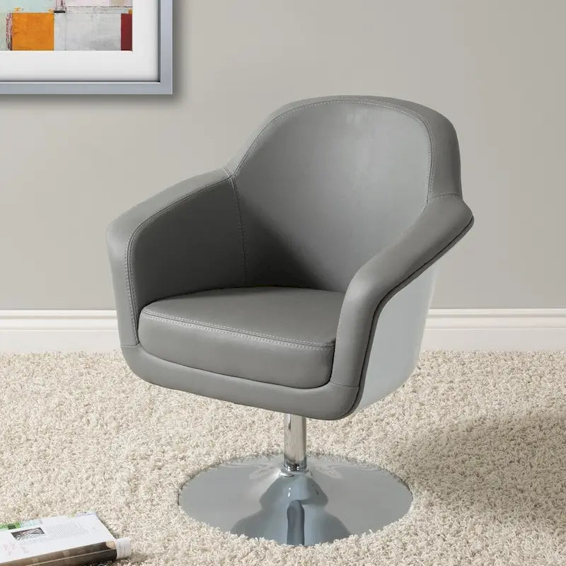 Fauteuil d'appoint moderne en cuir reconstitué