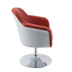 Fauteuil d'appoint moderne en cuir reconstitué