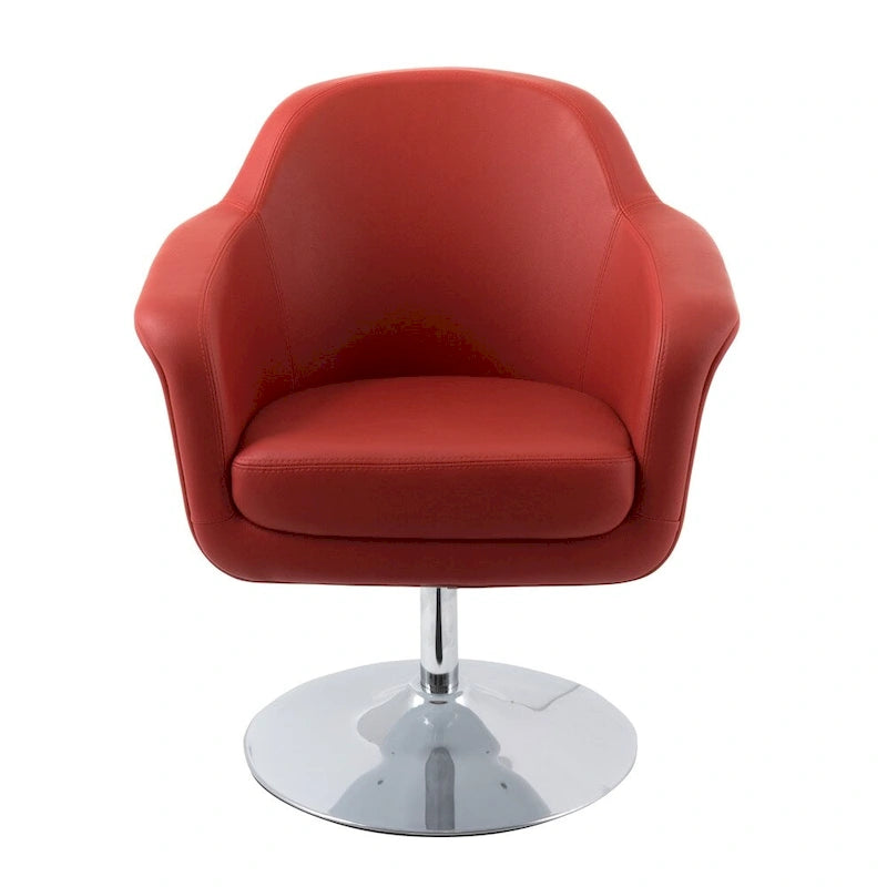 Fauteuil d'appoint moderne en cuir reconstitué