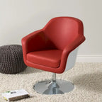 Fauteuil d'appoint moderne en cuir reconstitué