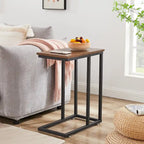 Table basse 3 pièces pour salon, table basse en bois et tables d'appoint en C