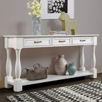 Console en bois de 160 cm de long avec 3 tiroirs