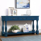 Console en bois de 160 cm de long avec 3 tiroirs