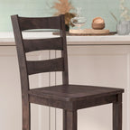 Commercial Grade Wooden Bar Height Stool, Set of 2