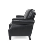 Causeuse en similicuir Lawton avec clous décoratifs
