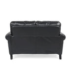 Causeuse en similicuir Lawton avec clous décoratifs