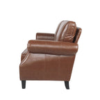 Causeuse en similicuir Lawton avec clous décoratifs