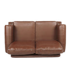 Causeuse en similicuir Lawton avec clous décoratifs