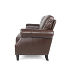 Causeuse en similicuir Lawton avec clous décoratifs