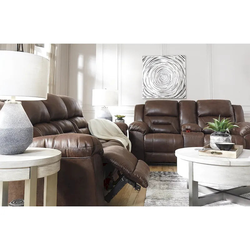 Canapé inclinable contemporain Stoneland Chocolat