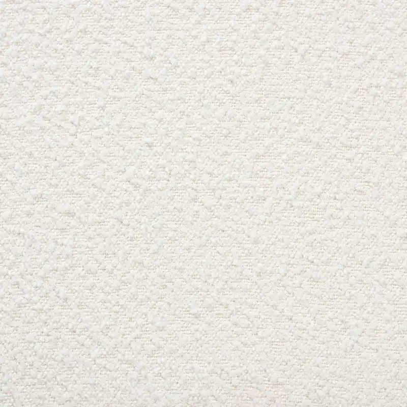 Fauteuil d'appoint Japandi en tissu bouclé crème et bois d'hévéa finition noyer