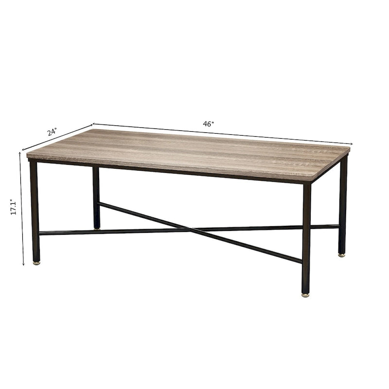 Table basse rectangulaire moderne en bois Belmont 46 x 24
