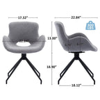 Lot de 2 chaises de salle à manger pivotantes - N/A