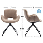 Lot de 2 chaises de salle à manger pivotantes - N/A