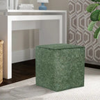 Tabouret carré ottoman rembourré en tissu repose-pieds
