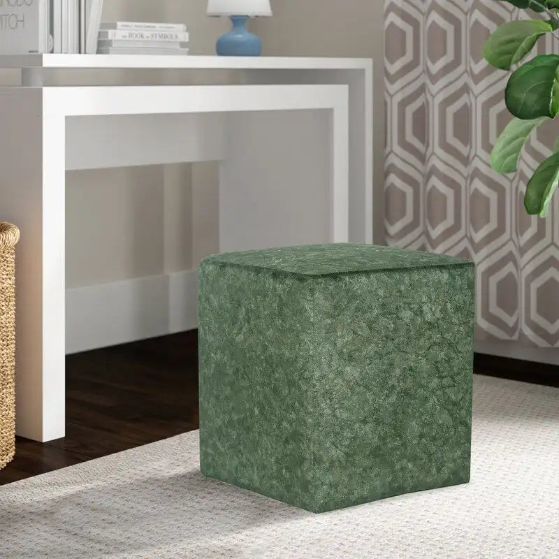 Tabouret carré ottoman rembourré en tissu repose-pieds