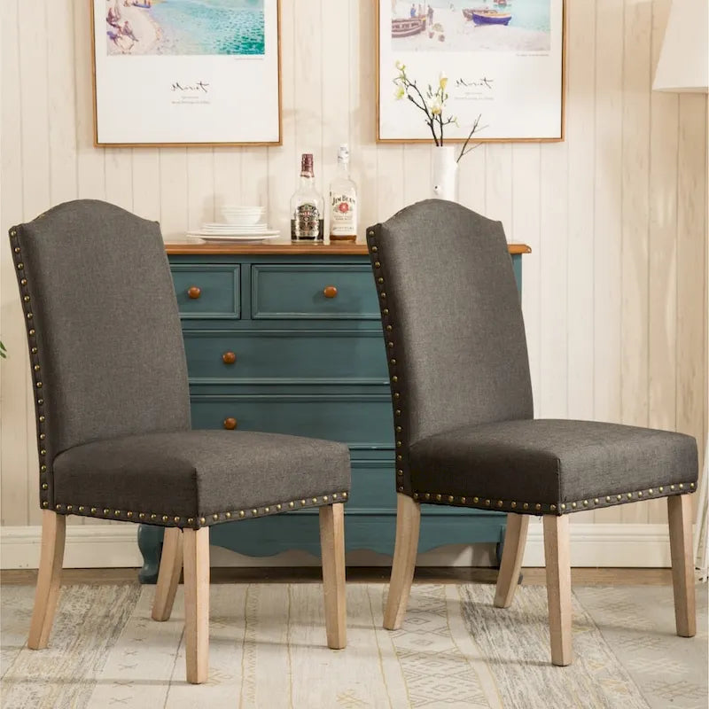Chaises Parson rembourrées en bois massif Mod Urban (paquet de 2)