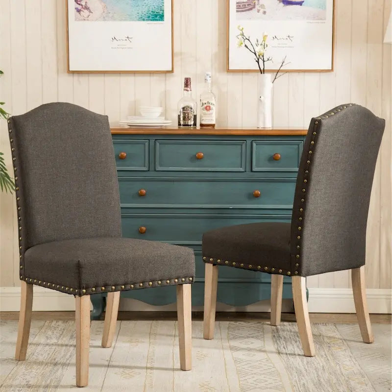 Chaises Parson rembourrées en bois massif Mod Urban (paquet de 2)