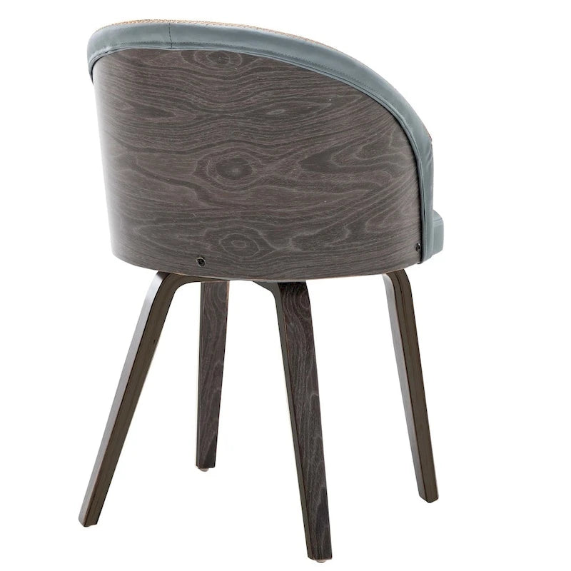 Chaises de salle à manger capitonnées en bois et cuir PU (Lot de 2)