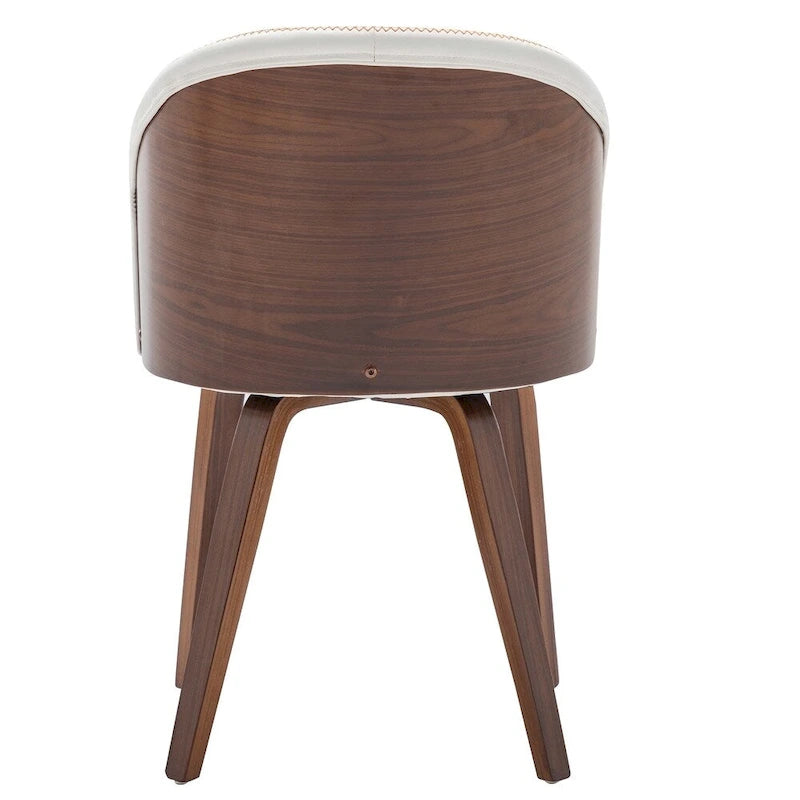Chaises de salle à manger capitonnées en bois et cuir PU (Lot de 2)
