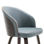 Chaises de salle à manger capitonnées en bois et cuir PU (Lot de 2)