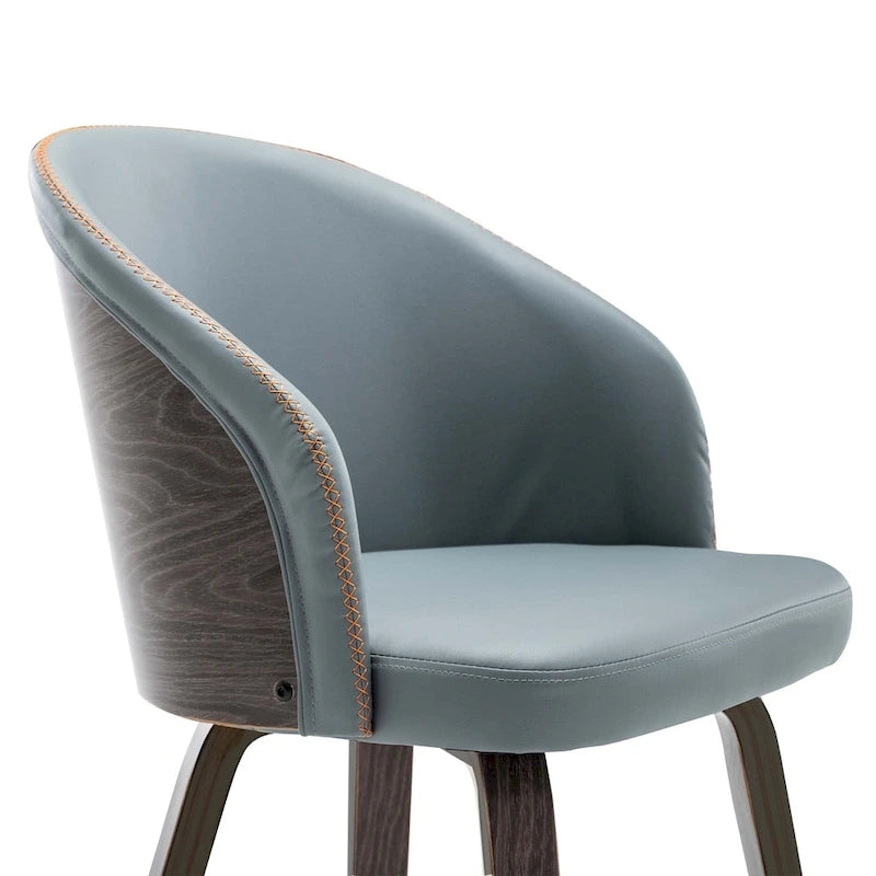 Chaises de salle à manger capitonnées en bois et cuir PU (Lot de 2)
