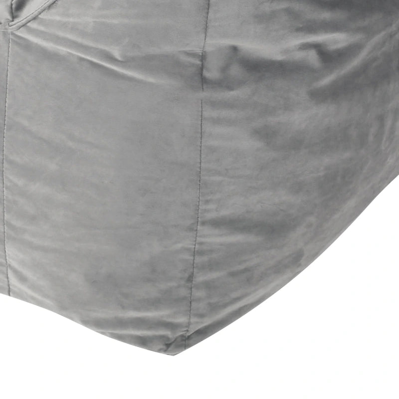 Pouf géant en velours Loubar avec accoudoirs