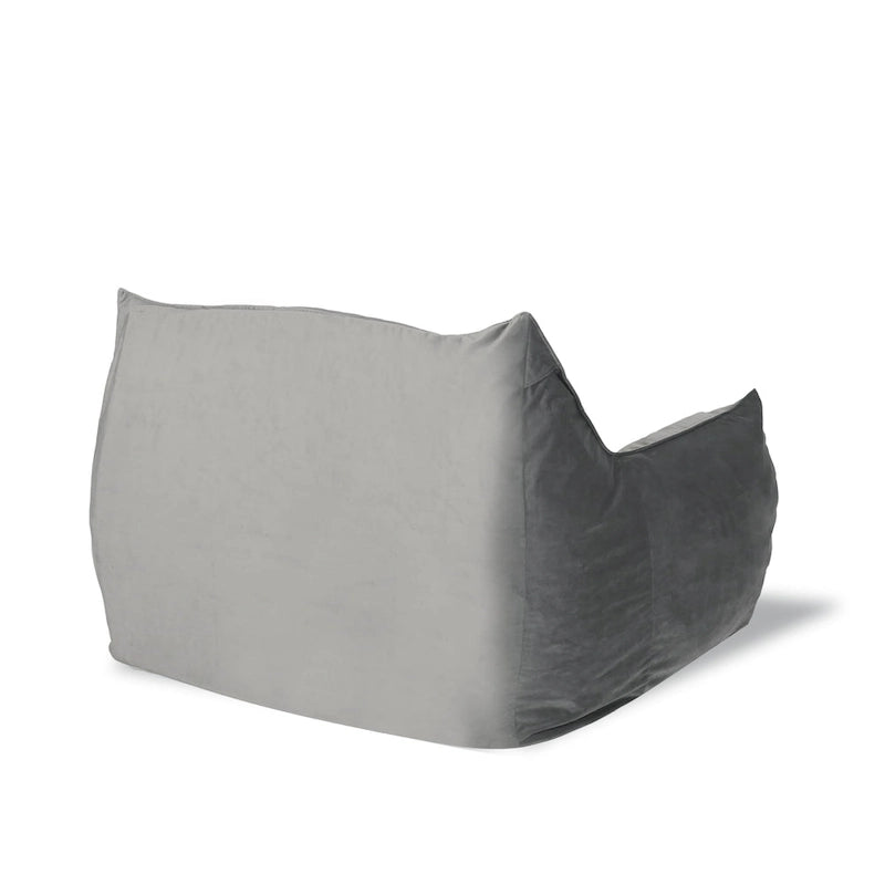 Pouf géant en velours Loubar avec accoudoirs