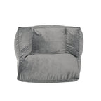 Pouf géant en velours Loubar avec accoudoirs