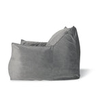Pouf géant en velours Loubar avec accoudoirs