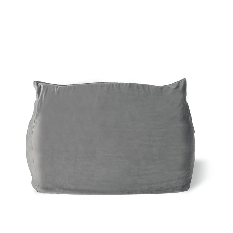Pouf géant en velours Loubar avec accoudoirs