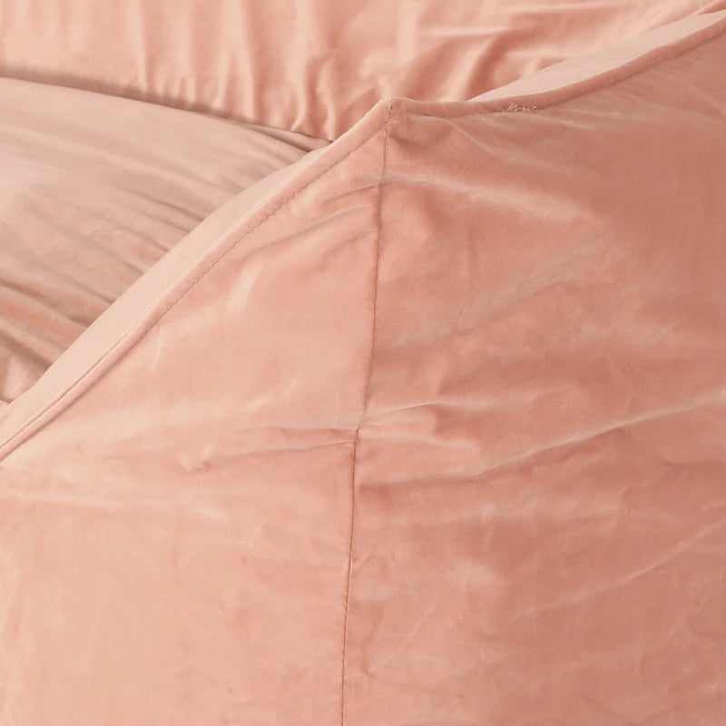 Pouf géant en velours Loubar avec accoudoirs