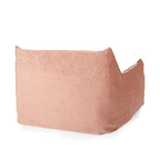 Pouf géant en velours Loubar avec accoudoirs