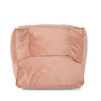 Pouf géant en velours Loubar avec accoudoirs
