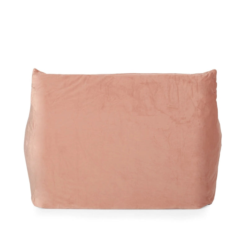 Pouf géant en velours Loubar avec accoudoirs