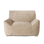 Pouf géant en velours Loubar avec accoudoirs