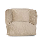 Pouf géant en velours Loubar avec accoudoirs