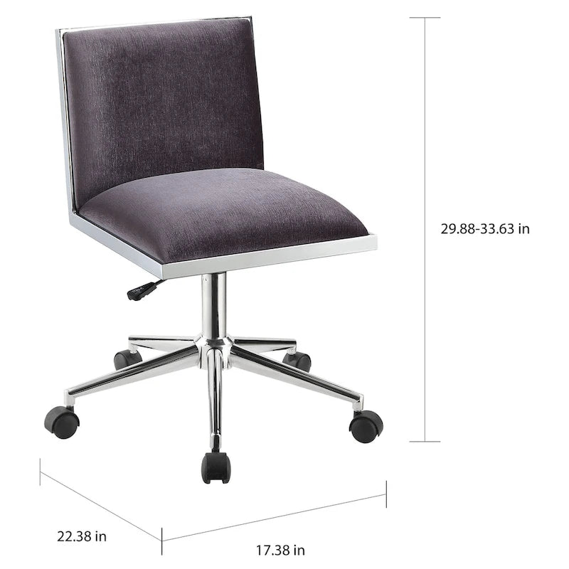 Chaise de Bureau Ceto Contemporaine en Tissu, Réglable en Hauteur