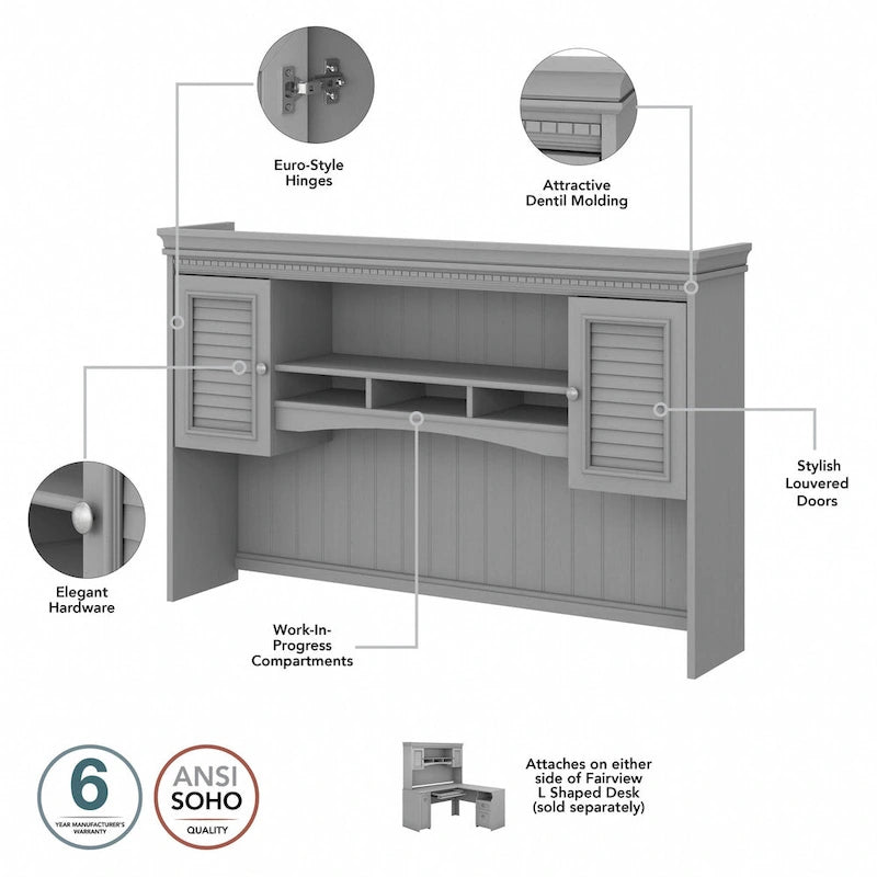 Bureau Fairview 60 W avec huche et rangement