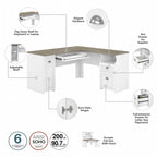 Bureau Fairview 60 W avec huche et rangement