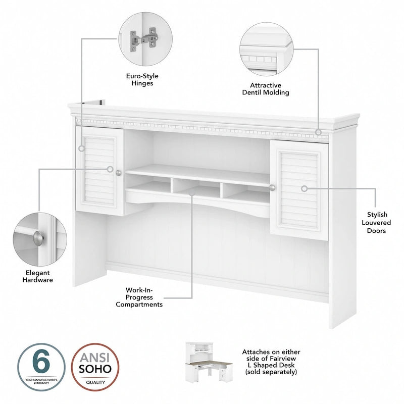 Bureau Fairview 60 W avec huche et rangement