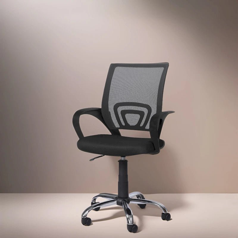Chaise de bureau ergonomique en maille respirante Conception réglable avec support lombaire et mobilité améliorée avec roues pivotantes à 360°