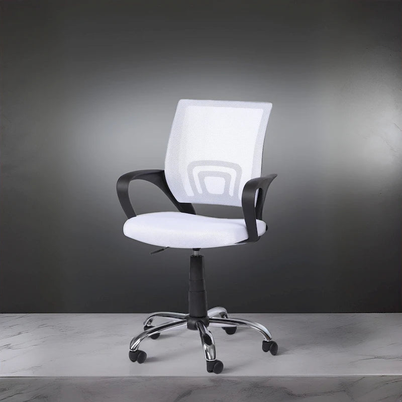Chaise de bureau ergonomique en maille respirante Conception réglable avec support lombaire et mobilité améliorée avec roues pivotantes à 360°