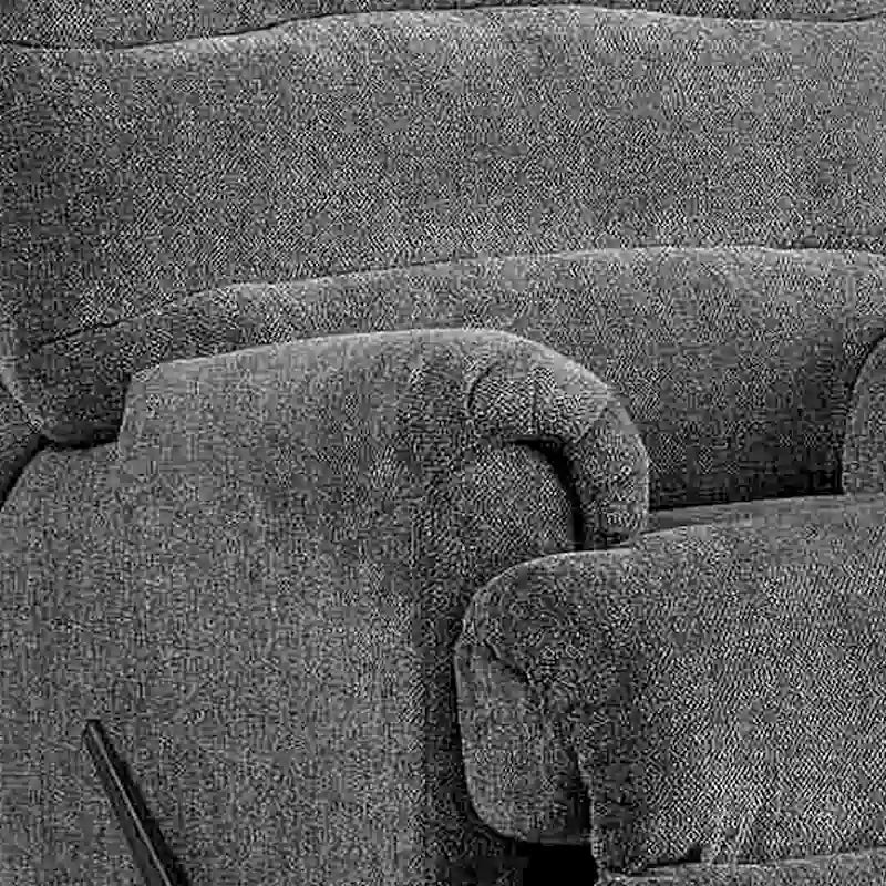 Fauteuil inclinable manuel à bascule en tissu avec levier, gris