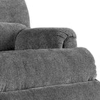 Fauteuil inclinable manuel à bascule en tissu avec levier, gris