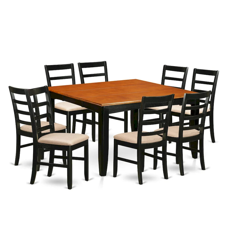 Table de salle à manger avec rallonge papillon et chaises de salle à manger