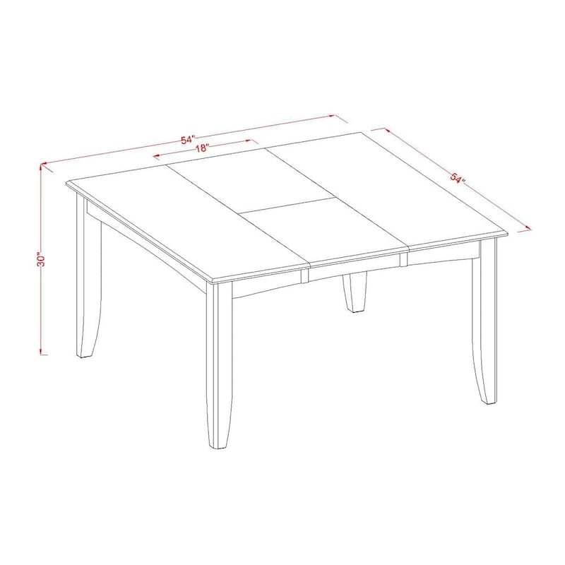 Table de salle à manger avec rallonge papillon et chaises de salle à manger