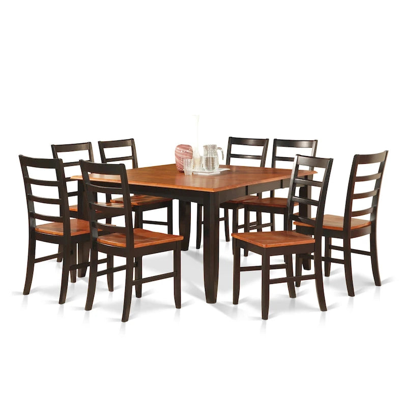 Table de salle à manger avec rallonge papillon et chaises de salle à manger